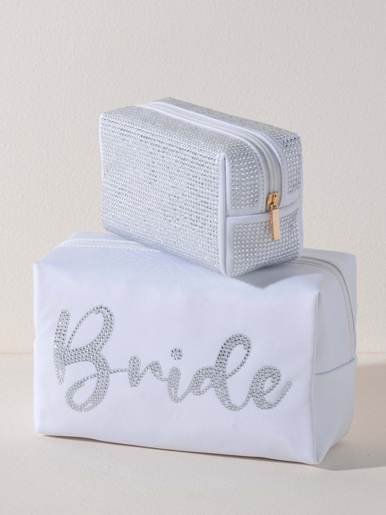 "BRIDE" ZIP POUCH, WHITE - Bria Blair Creative