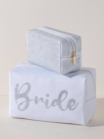 "BRIDE" ZIP POUCH, WHITE - Bria Blair Creative
