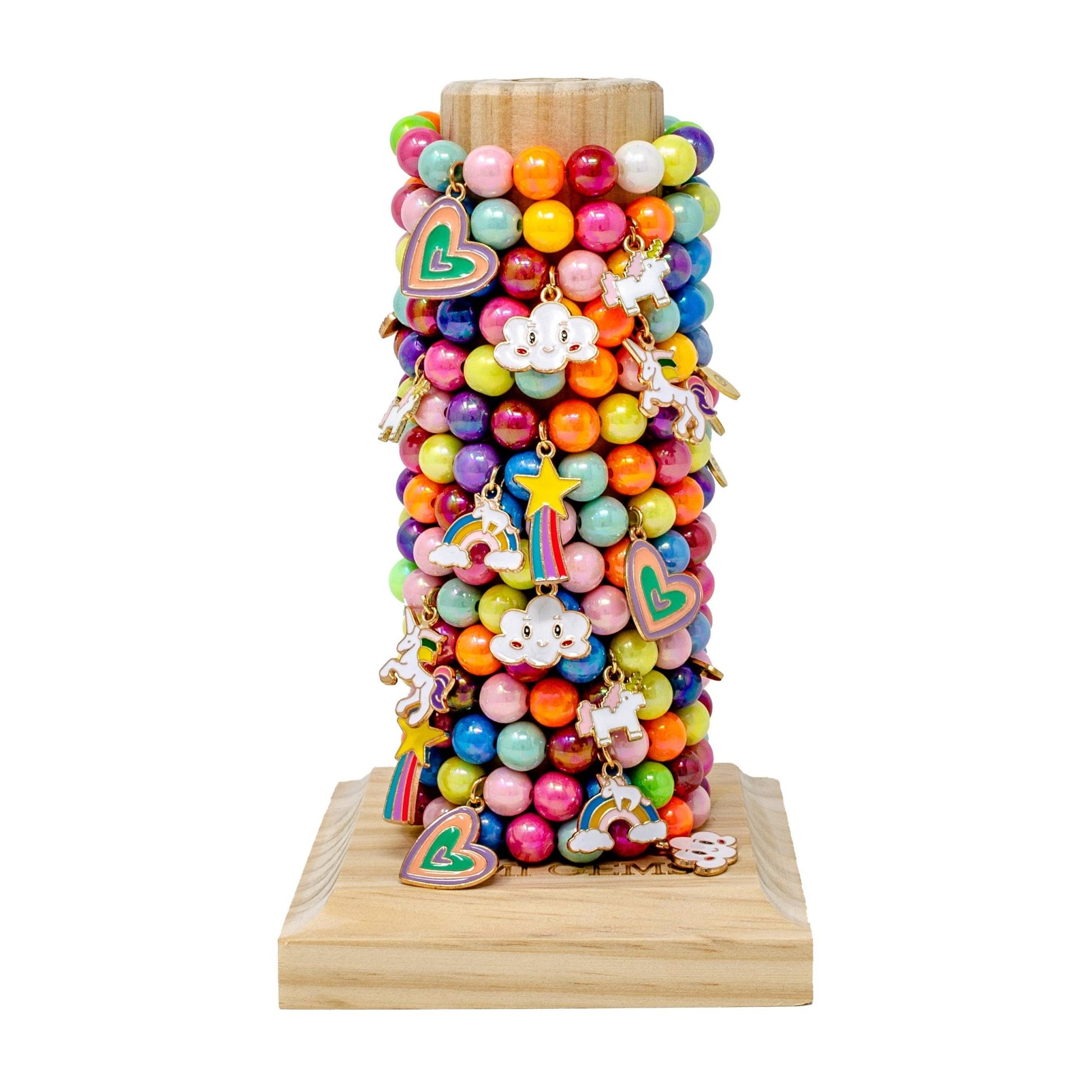 Bright Gum Ball Unicorn Bracelet Tower - Bria Blair Creative