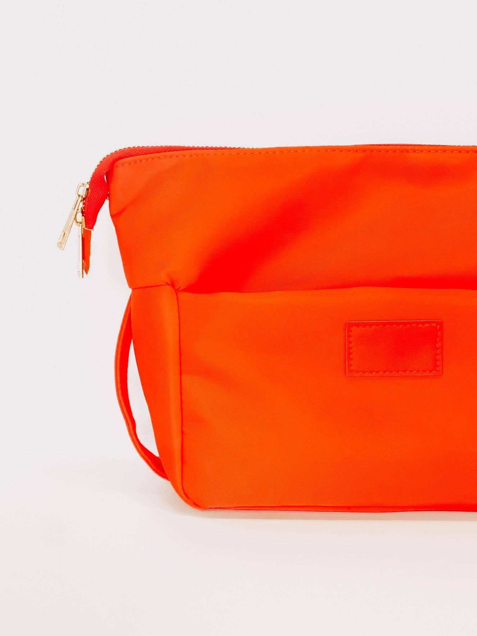 Bright Orange Cosmetic Bum Bag, Cosmetic Pouch, Makeup Pouch - Bria Blair Creative