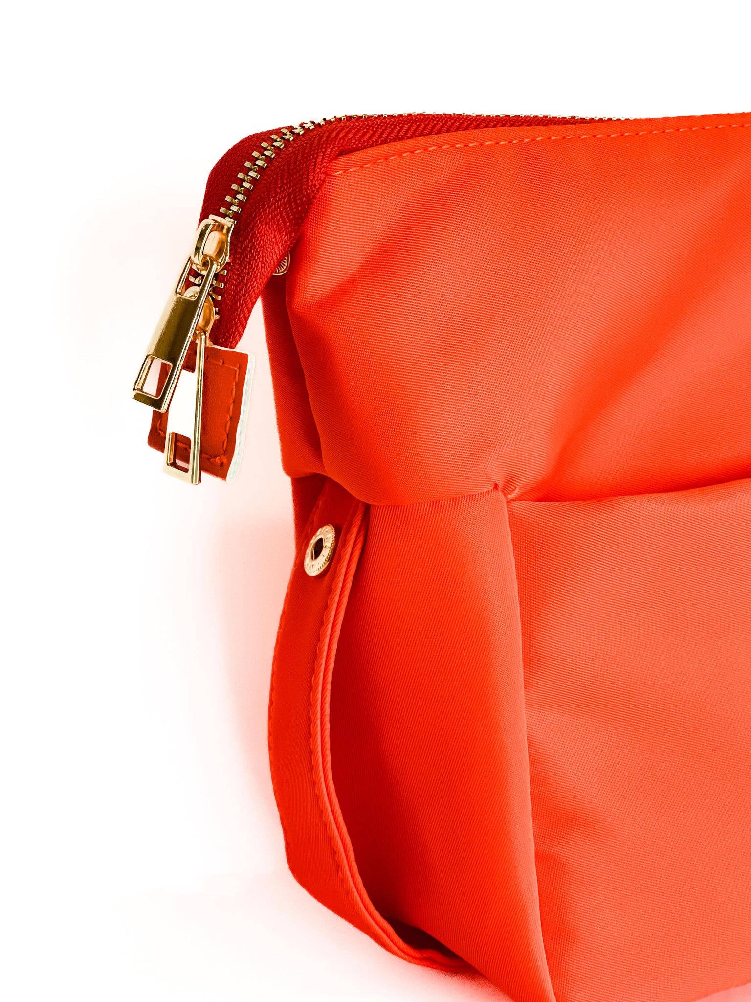 Bright Orange Cosmetic Bum Bag, Cosmetic Pouch, Makeup Pouch - Bria Blair Creative