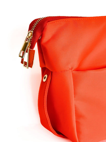 Bright Orange Cosmetic Bum Bag, Cosmetic Pouch, Makeup Pouch - Bria Blair Creative