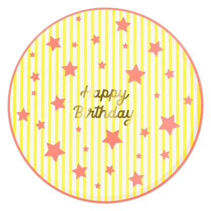Bright Star Happy Birthday Dinner Plates - Bria Blair Creative