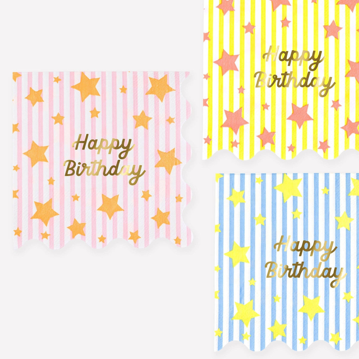 Bright Star Happy Birthday Large Napkins - Bria Blair Creative
