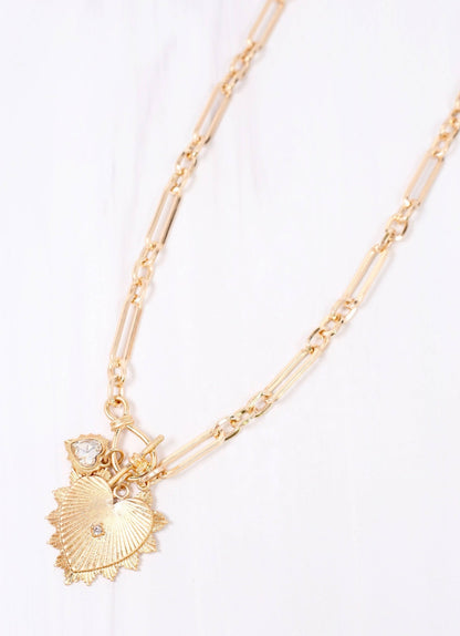 Brogan Heart Necklace GOLD - Bria Blair Creative