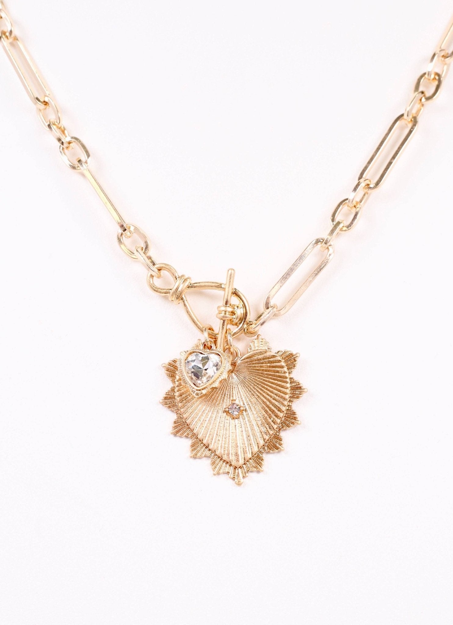 Brogan Heart Necklace GOLD - Bria Blair Creative