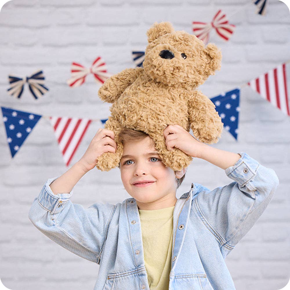 Brown Curly Bear Warmies - Bria Blair Creative