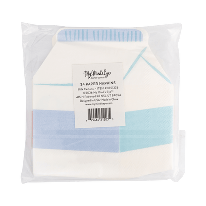 BTS1236 - Milk Carton Cocktail Napkin Set - Bria Blair Creative
