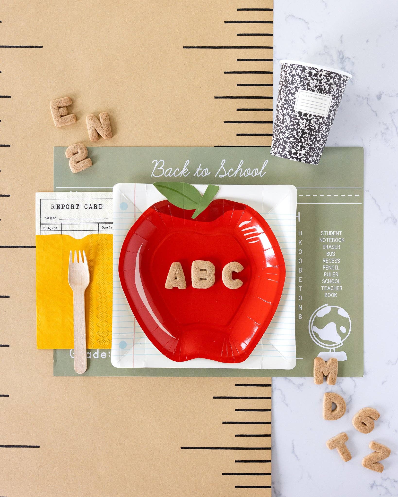 BTS920 - Back To School Ruler Table Runner - Bria Blair Creative