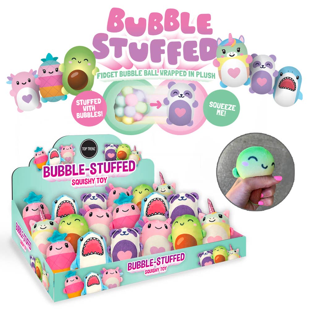 Bubble Stuffed Squishy Friends Original Plush Wrapped Fidget - Bria Blair Creative