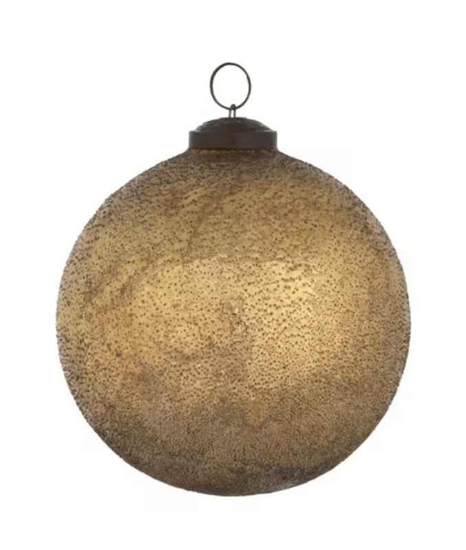 Burnished Gold Glass Ball Ornament, 4.75" - Bria Blair Creative