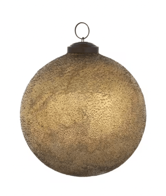 Burnished Gold Glass Ball Ornament, 4.75" - Bria Blair Creative
