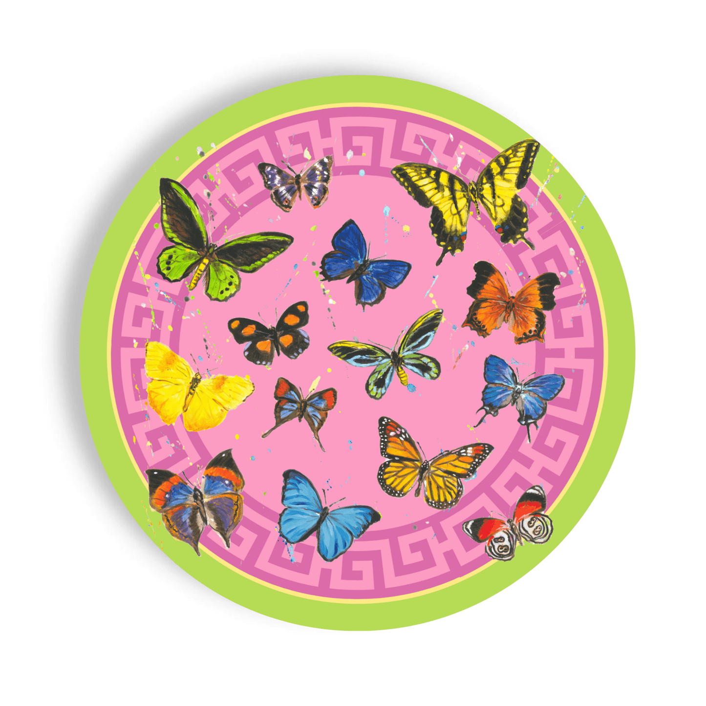Butterfly Greek Key 24ct 9" Paper Plates – Salad Plates - Bria Blair Creative