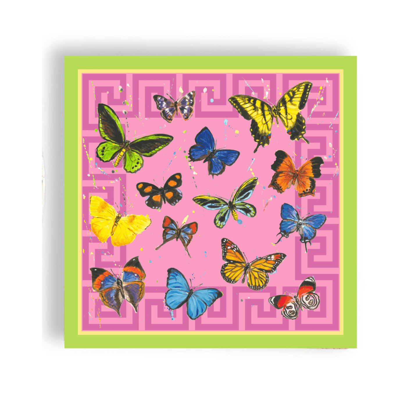 Butterfly Greek Key 24ct Cocktail Napkin Separates (3ply) - Bria Blair Creative