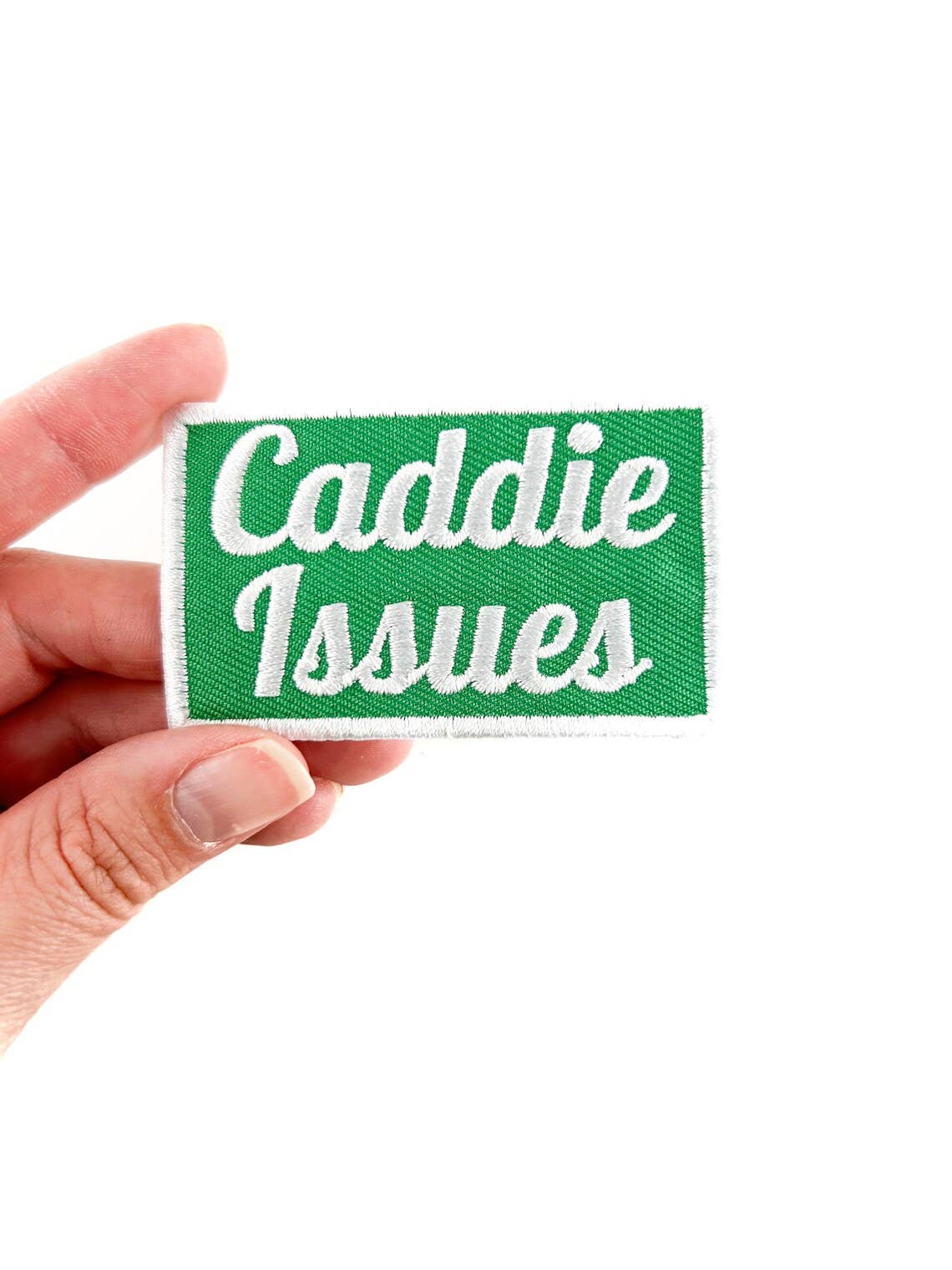 Caddie Issues Iron - On Patch Embroidered Patch for Golf Hat - Bria Blair Creative