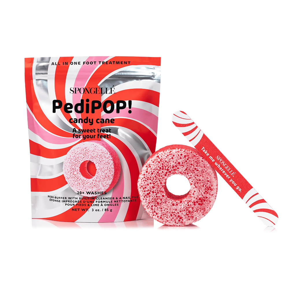 Candy Cane Holiday PediPOP Pedi Buffer & Nail File Christmas - Bria Blair Creative