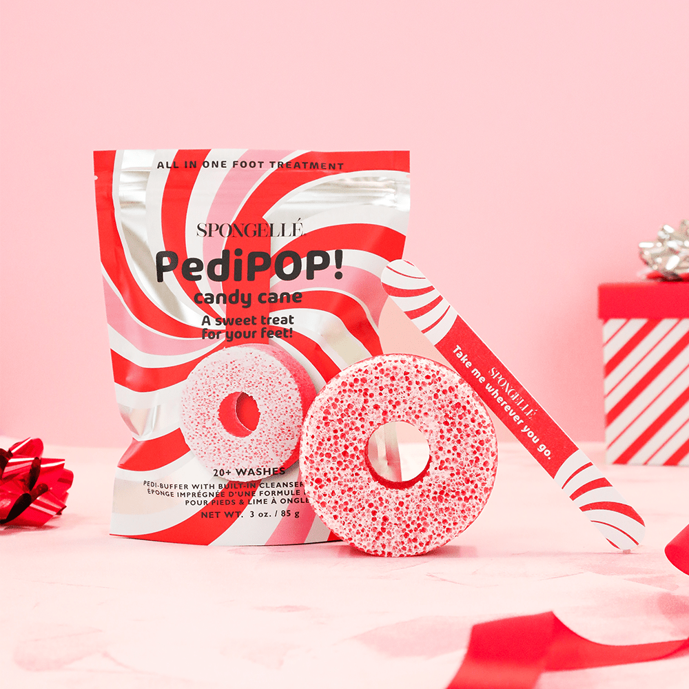 Candy Cane Holiday PediPOP Pedi Buffer & Nail File Christmas - Bria Blair Creative