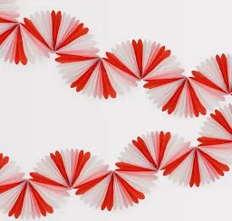 Candy Cane Stripe Honeycomb Garland - Bria Blair Creative
