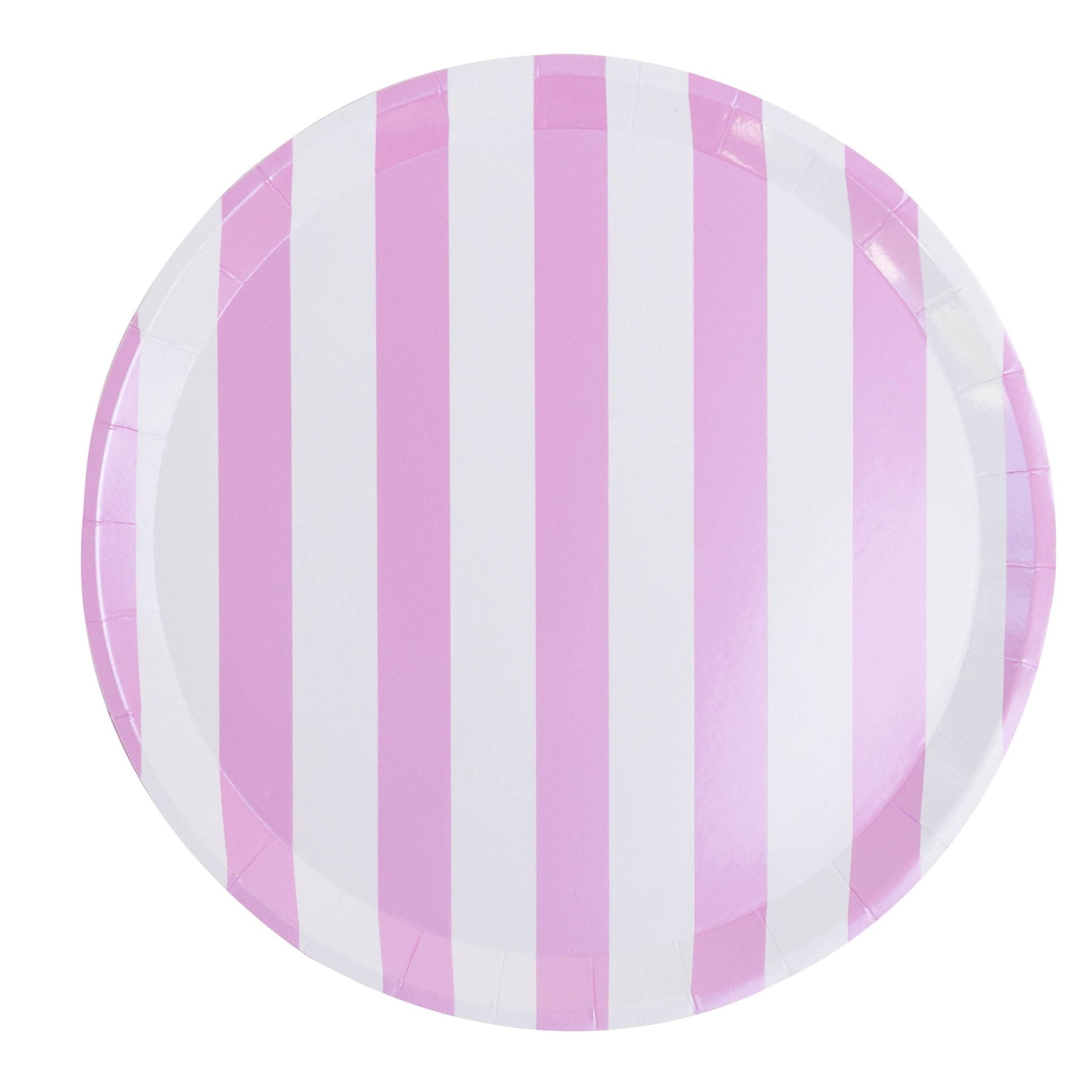 Candy Stripe Dinner Plates - 8 Pk./Pink - Bria Blair Creative