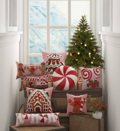 Candycane Hohoho Hook Pillow - Bria Blair Creative