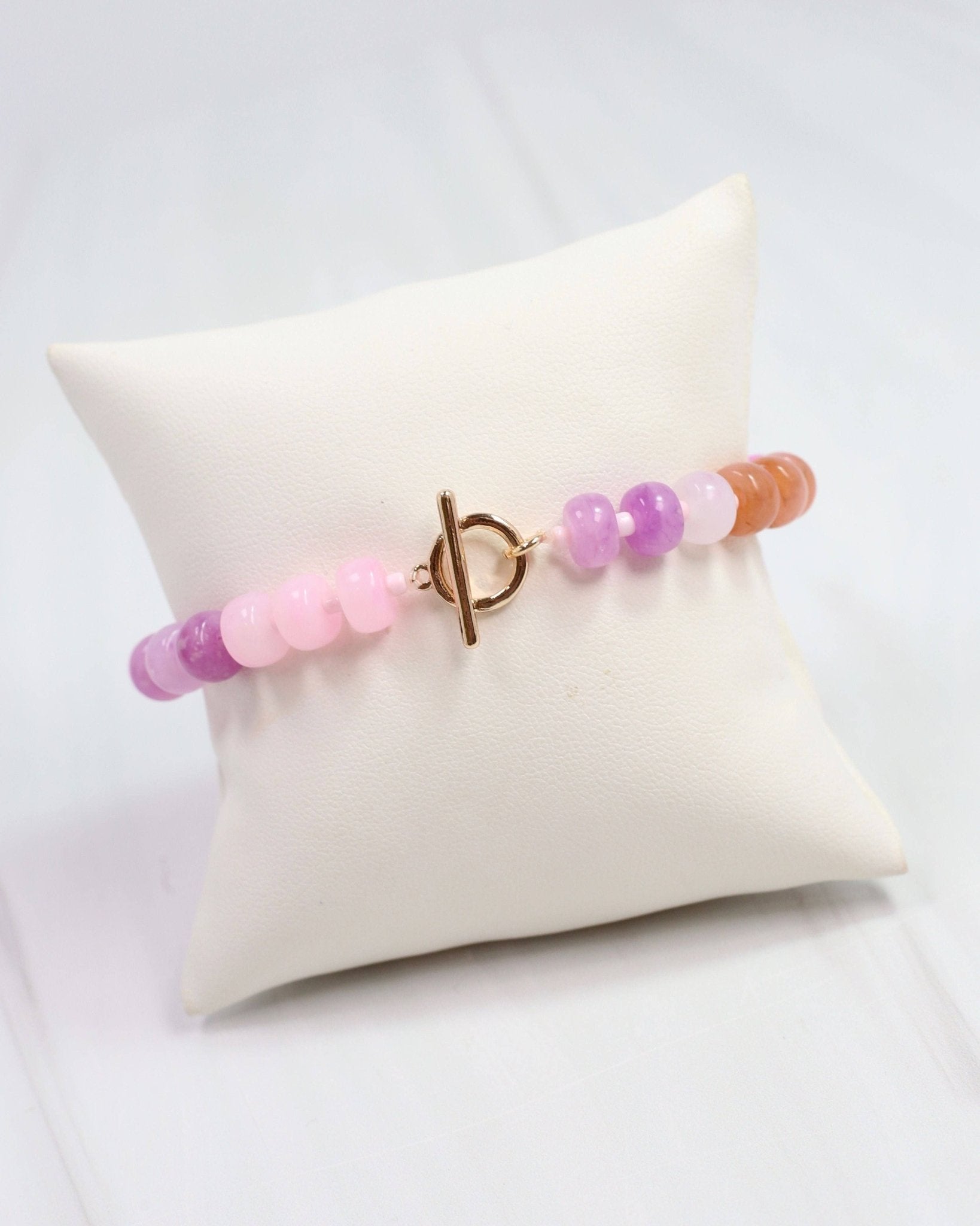 Cape San Blas Beaded Bracelet Pink: Default - Bria Blair Creative