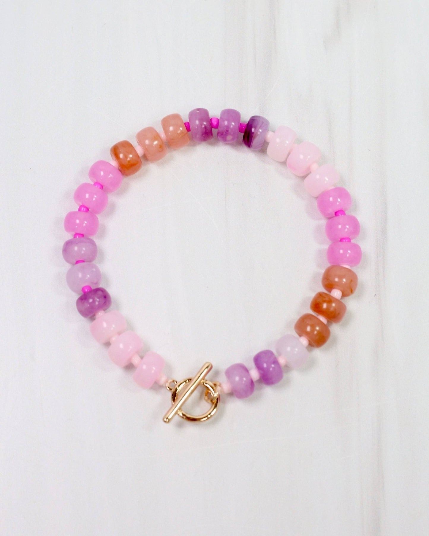 Cape San Blas Beaded Bracelet Pink: Default - Bria Blair Creative