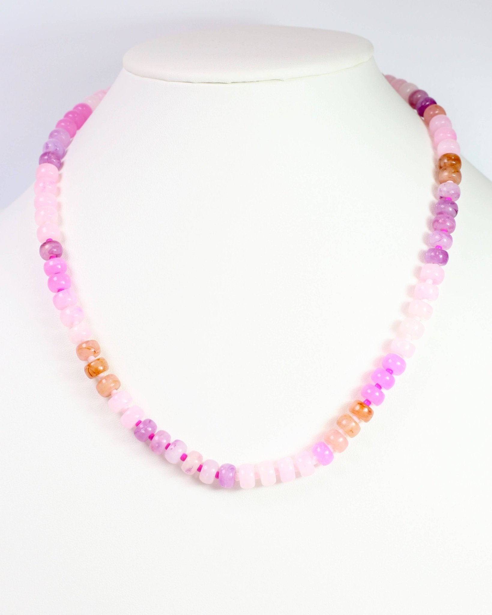 Cape San Blas Beaded Necklace Pink: Default - Bria Blair Creative