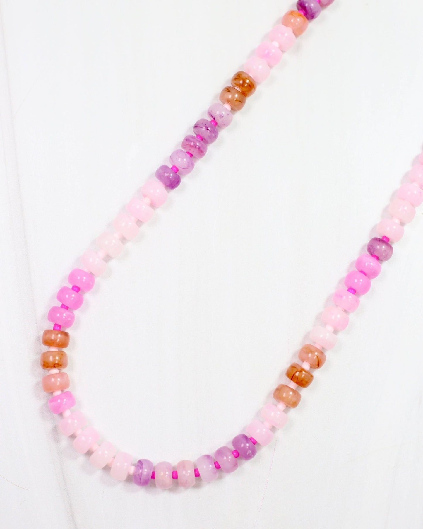 Cape San Blas Beaded Necklace Pink: Default - Bria Blair Creative