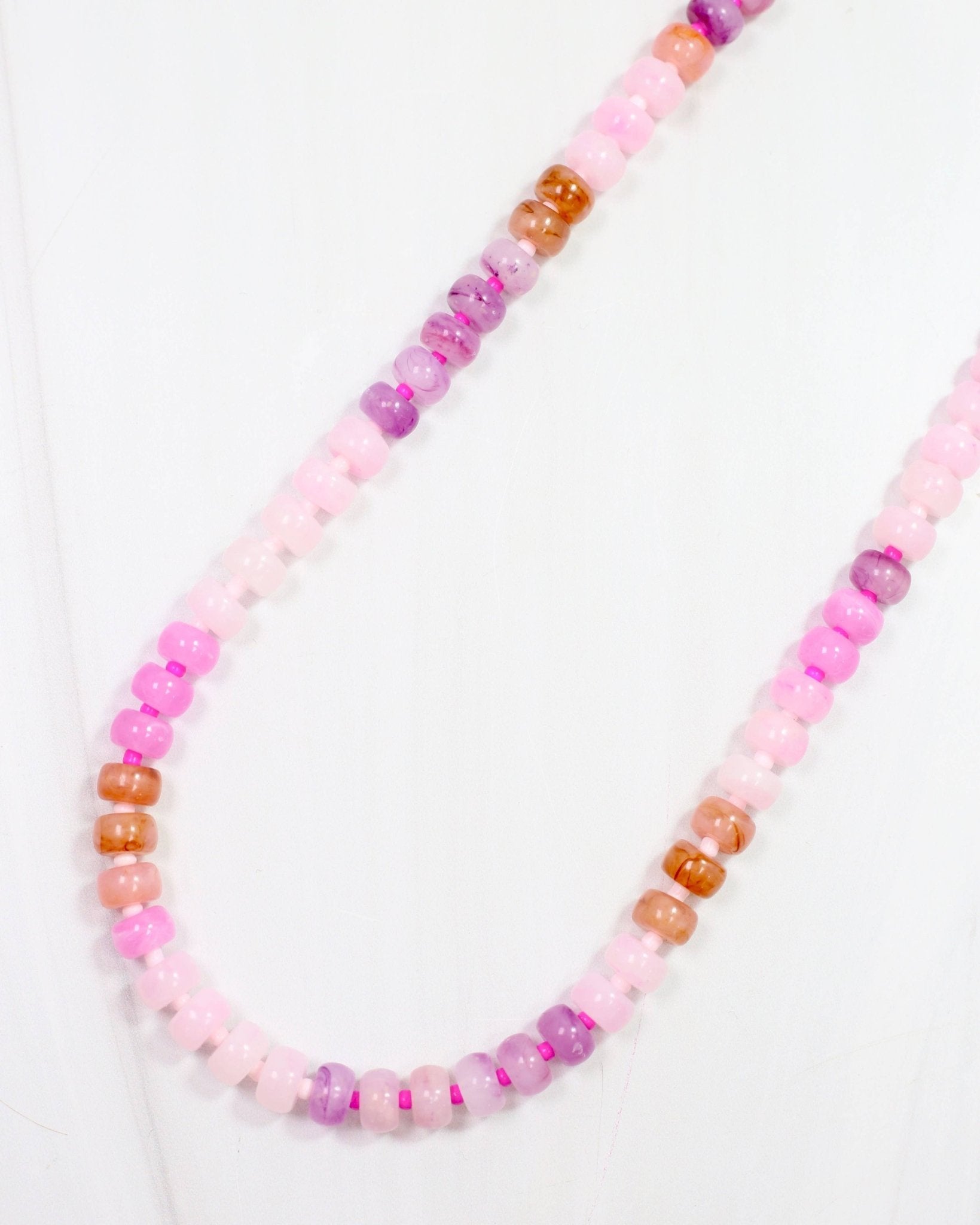 Cape San Blas Beaded Necklace Pink: Default - Bria Blair Creative