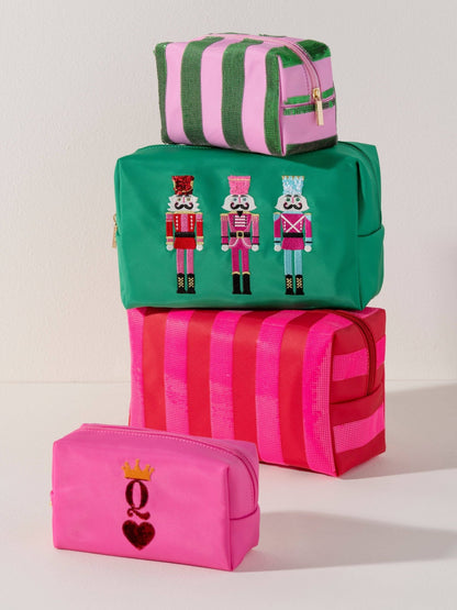 CARA STRIPE ZIP POUCH, GREEN - Bria Blair Creative