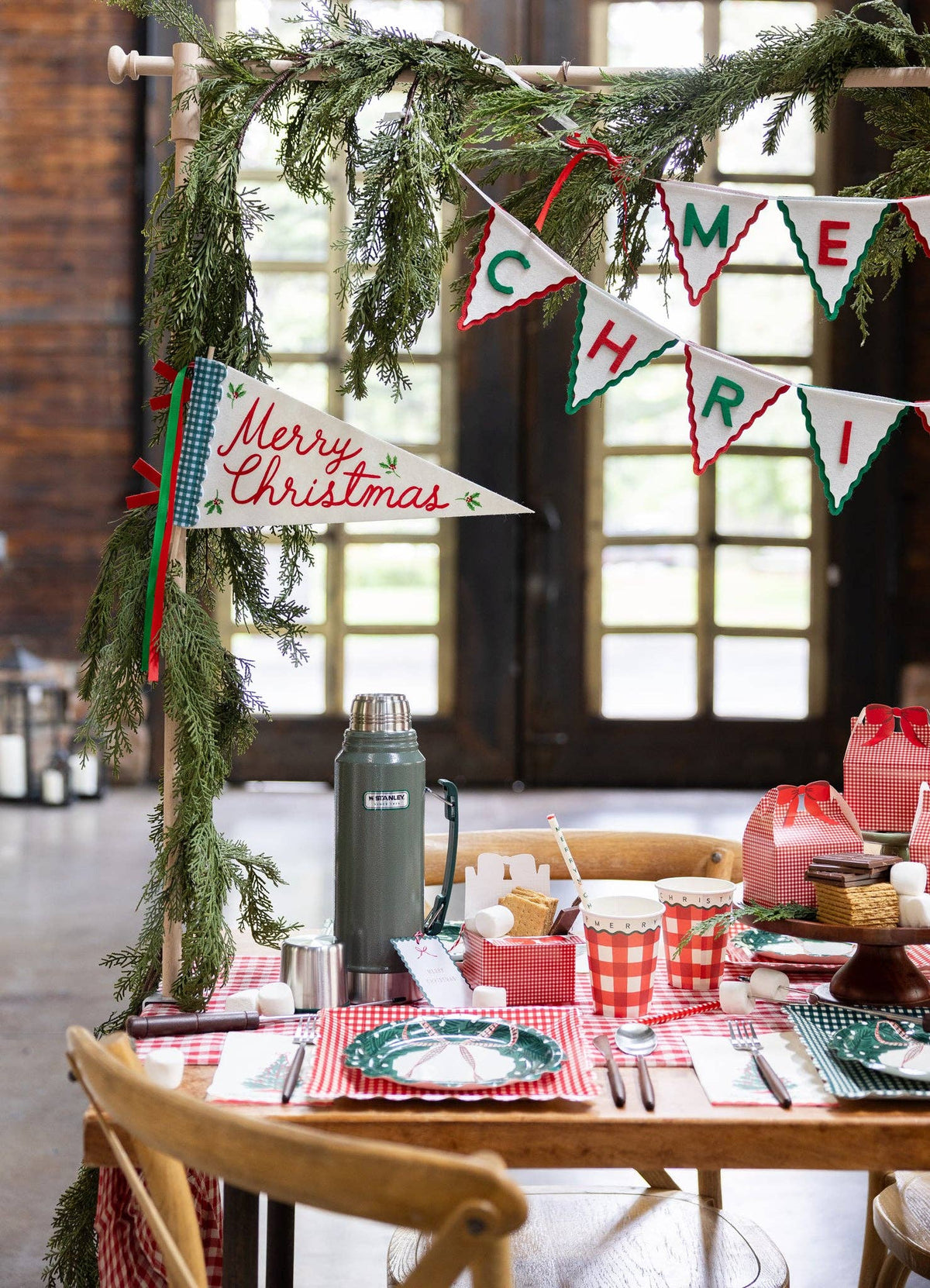 CCH1315 - Merry Christmas Felt Pennant Flag - Bria Blair Creative