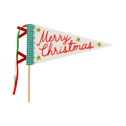 CCH1315 - Merry Christmas Felt Pennant Flag - Bria Blair Creative
