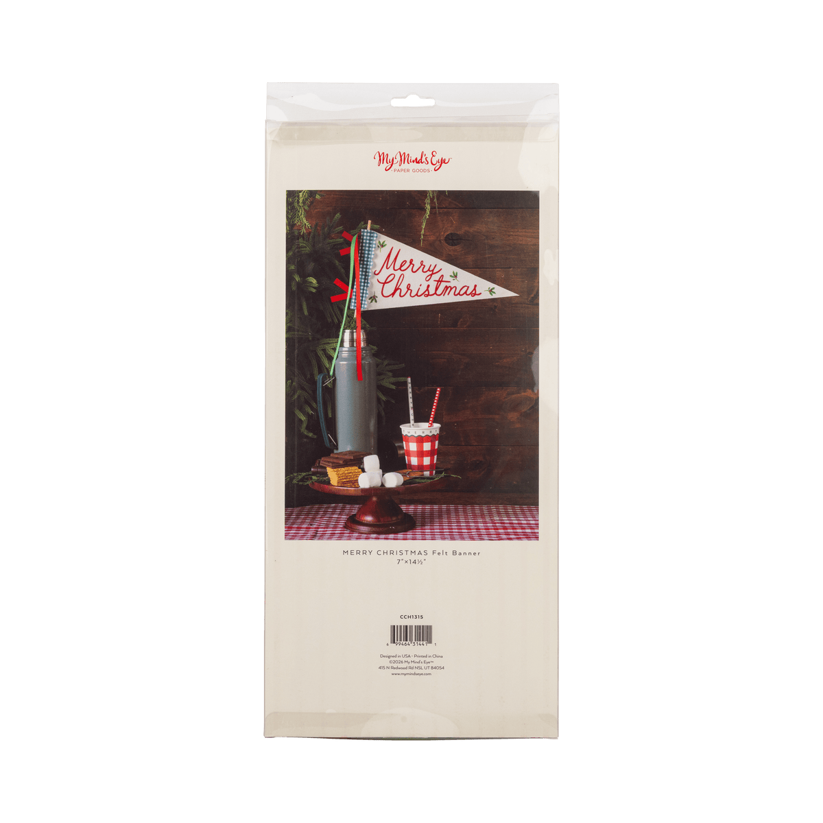 CCH1315 - Merry Christmas Felt Pennant Flag - Bria Blair Creative