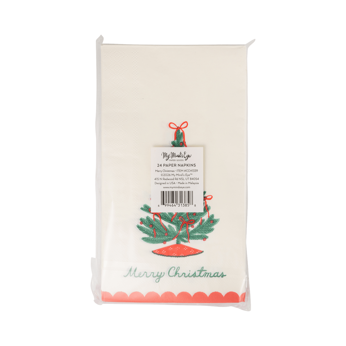 CCH1339 - Merry Christmas Tree Paper Dinner Napkins - Bria Blair Creative