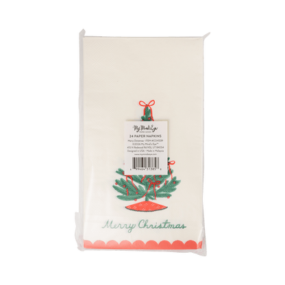 CCH1339 - Merry Christmas Tree Paper Dinner Napkins - Bria Blair Creative