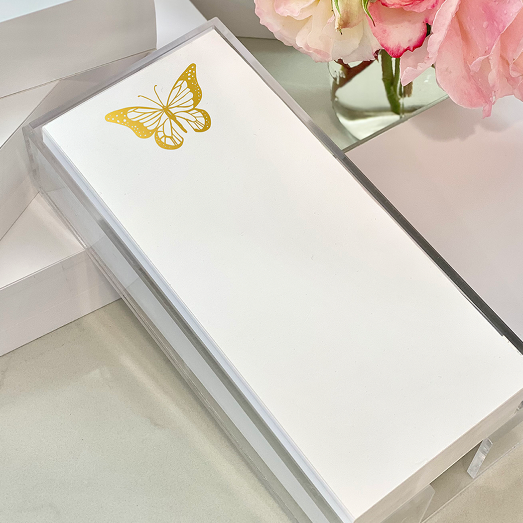 Notepad - Letter size Gold Foil Butterfly