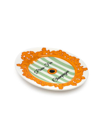Ceramic Trinket & Jewelry Tray /Dish - "Press for Champagne" - Bria Blair Creative