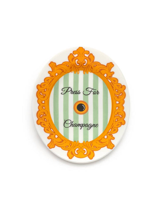 Ceramic Trinket & Jewelry Tray /Dish - "Press for Champagne" - Bria Blair Creative