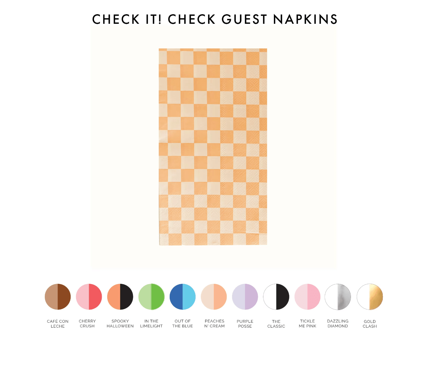 Check It! Check Guest Napkins - 16 Pk. - The Classic - Bria Blair Creative