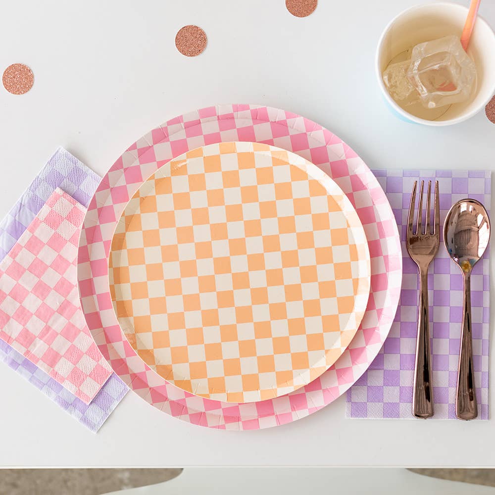 Check It! Dinner Plates - 8 Pk. - 11 Color Options: Cherry Crush - Bria Blair Creative