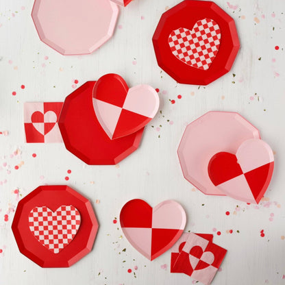 CHECK MATE HEART LARGE NAPKINS - Bria Blair Creative