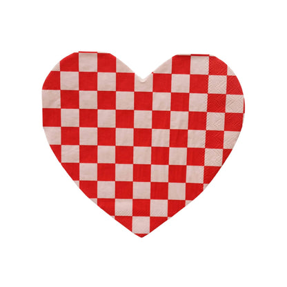 CHECK MATE HEART LARGE NAPKINS - Bria Blair Creative