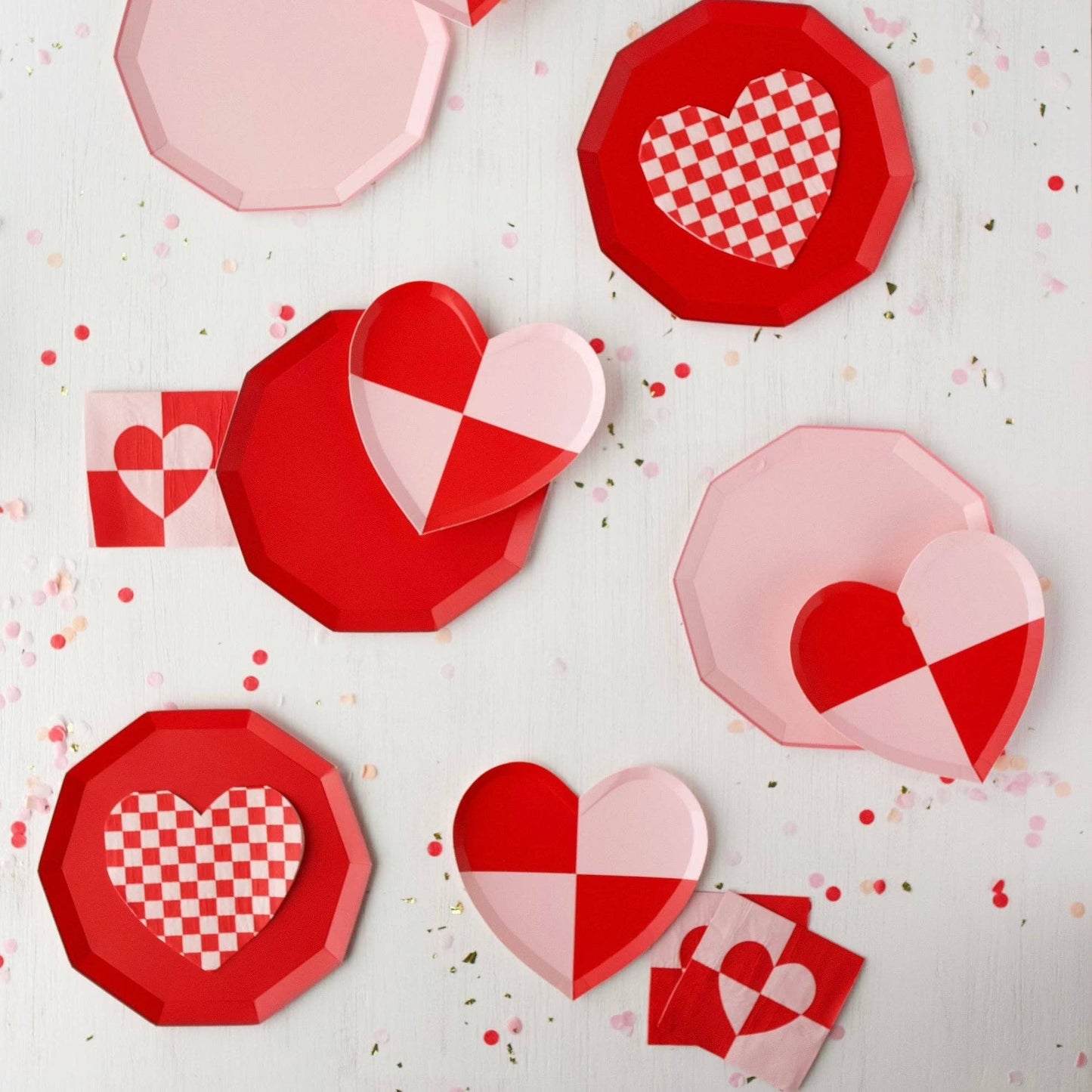 CHECK MATE HEART SMALL NAPKINS - Bria Blair Creative