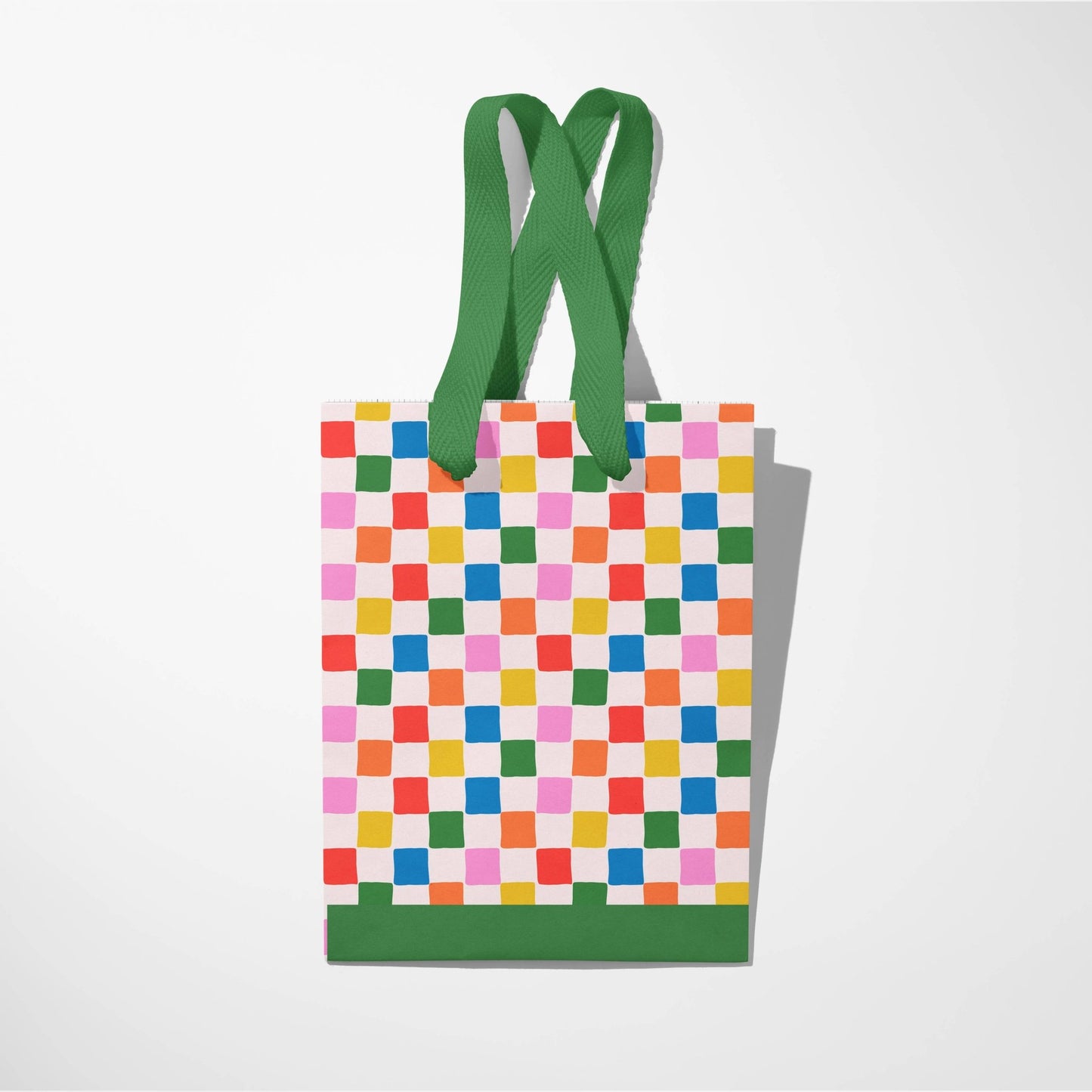Checkered Colorful Gift Paper Bag Premium | Medium 8x10 - Bria Blair Creative