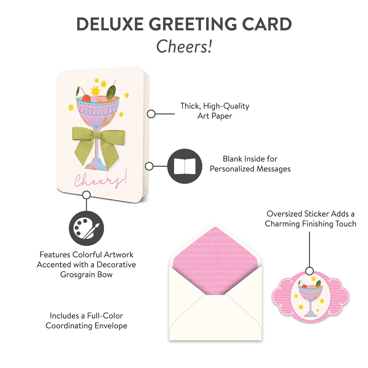 Cheers! Deluxe Greeting Card - Bria Blair Creative
