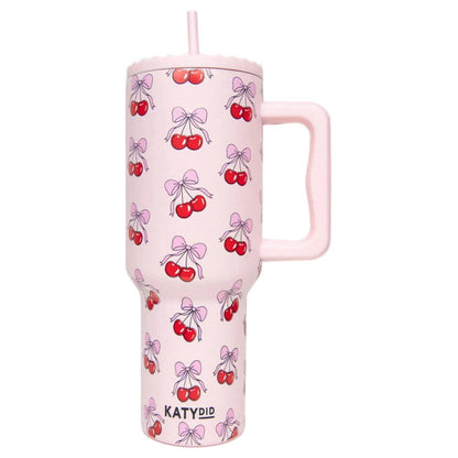 Cherry Bow Wholesale 38 Oz Tumbler Cup: Light Pink - Bria Blair Creative