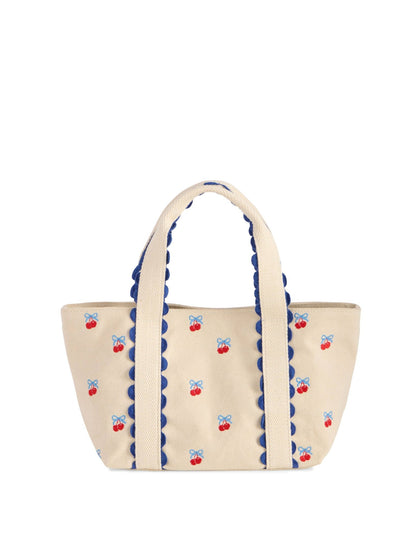 CHERRY ICONS MINI TOTE,NATURAL - Bria Blair Creative
