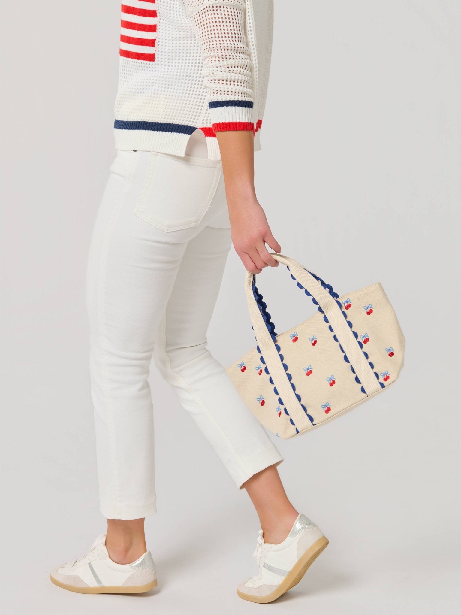 CHERRY ICONS MINI TOTE,NATURAL - Bria Blair Creative