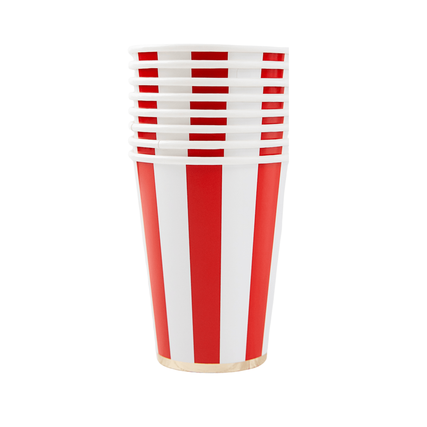 CHERRY RED CABANA STRIPE CUPS - Bria Blair Creative