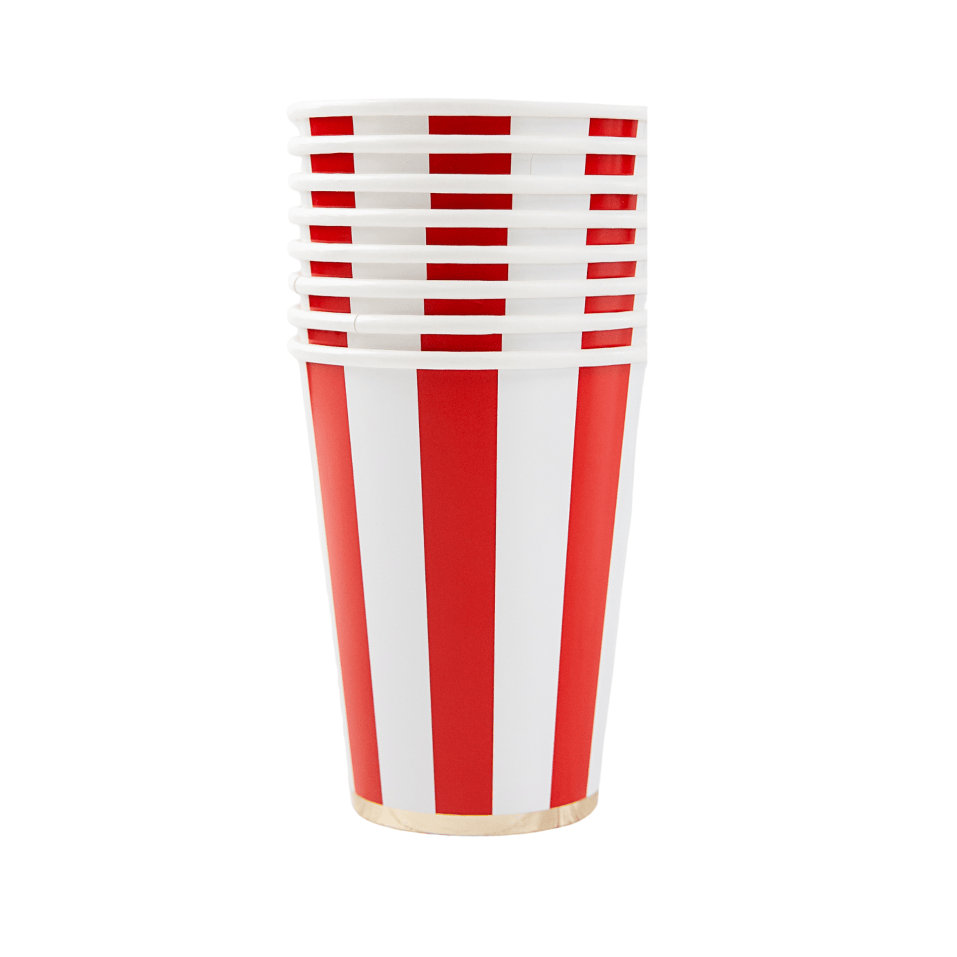 CHERRY RED CABANA STRIPE CUPS - Bria Blair Creative